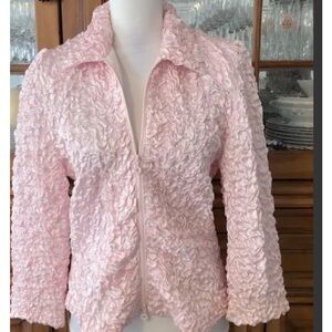 Gorgeous Joseph Ribkoff textured pink zip up jacket!!